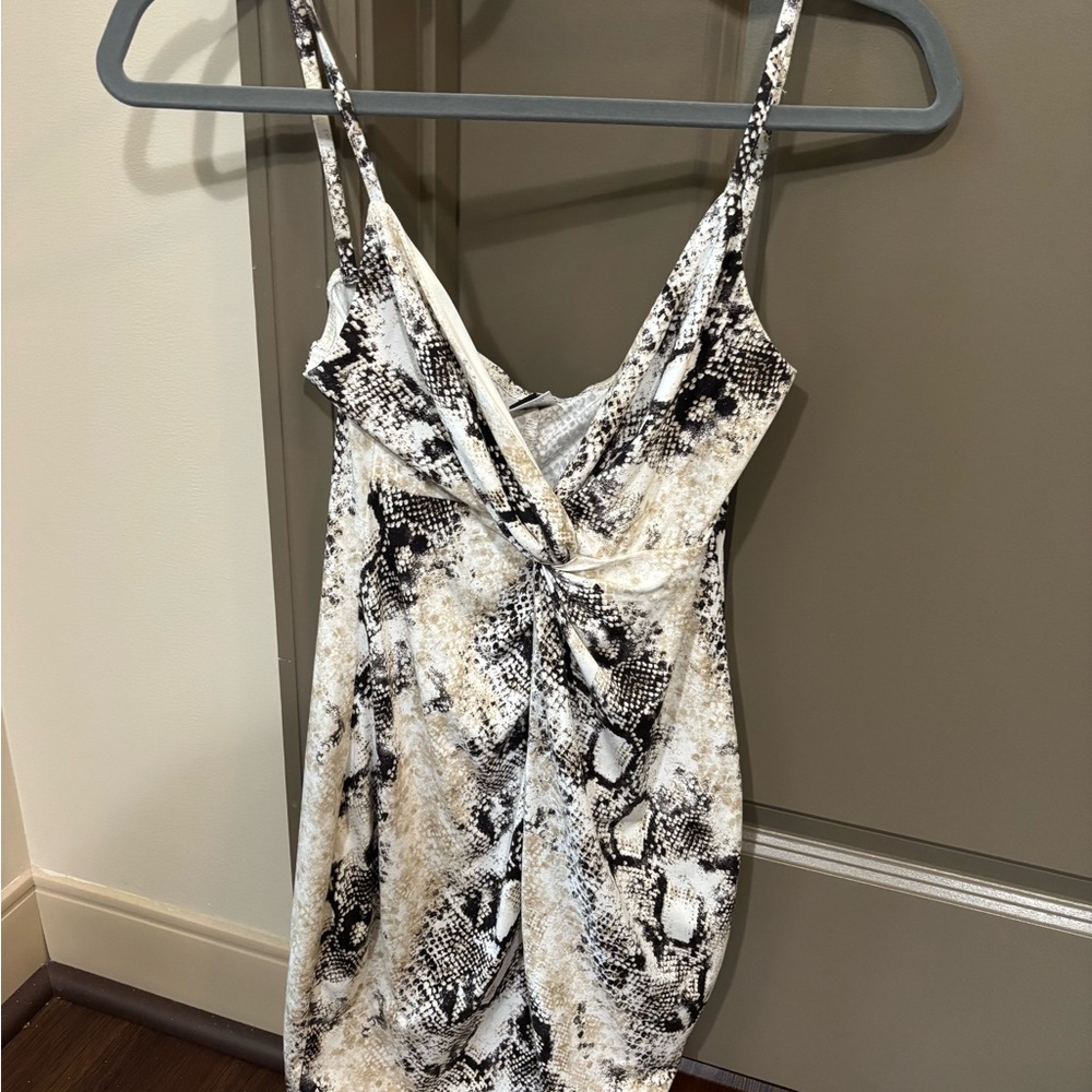 Snakeskin Print Mini Dress